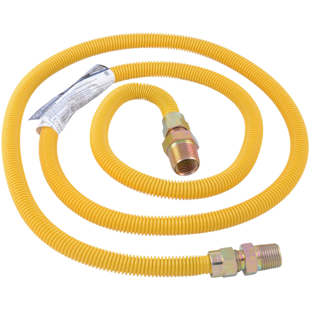 Eastman front view of yellow stainless steel connector showing brand durability