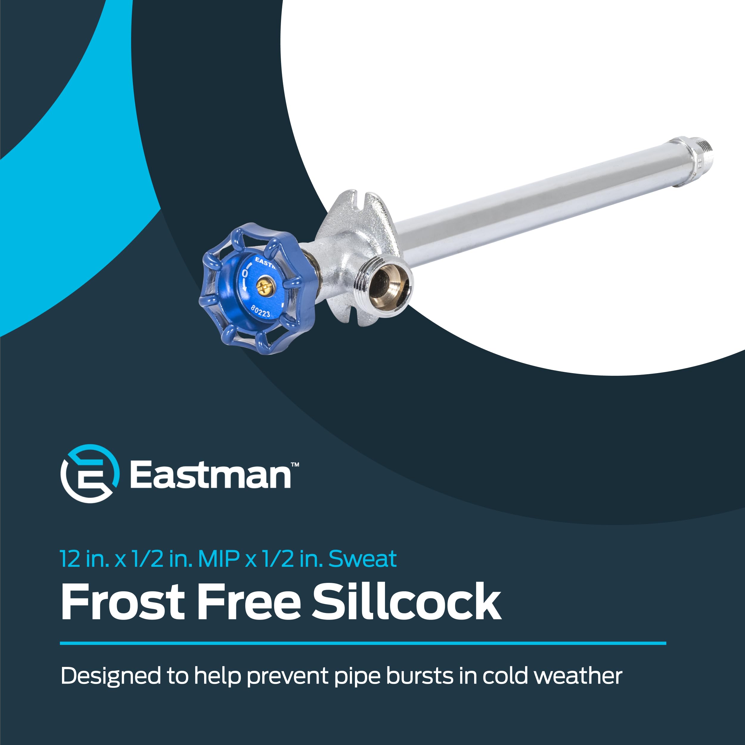 Eastman close-up of large wheel handle for easy outdoor operation and grip