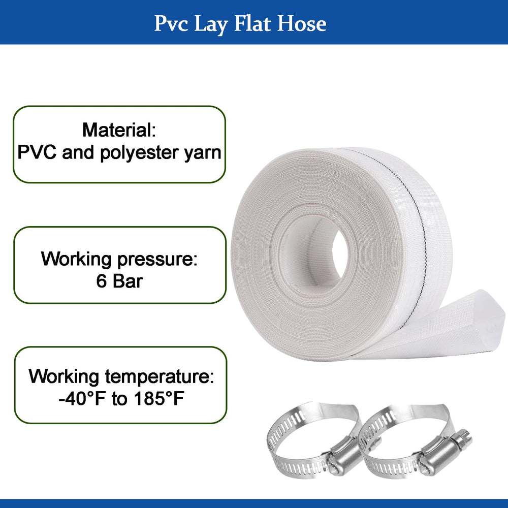 Eastrans hose flattened and rolled for compact storage saving space