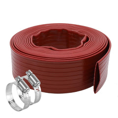 Eastrans front view of 1.5 inch x 50 ft hose showing reinforced construction and length benefit