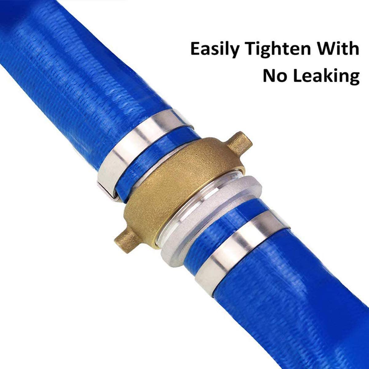 Eastrans hose stretched with a tape measure showing 100ft scale