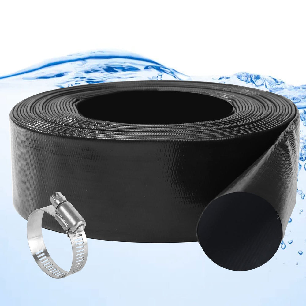Eastrans coiled hose stored in garage illustrating easy handling and storage