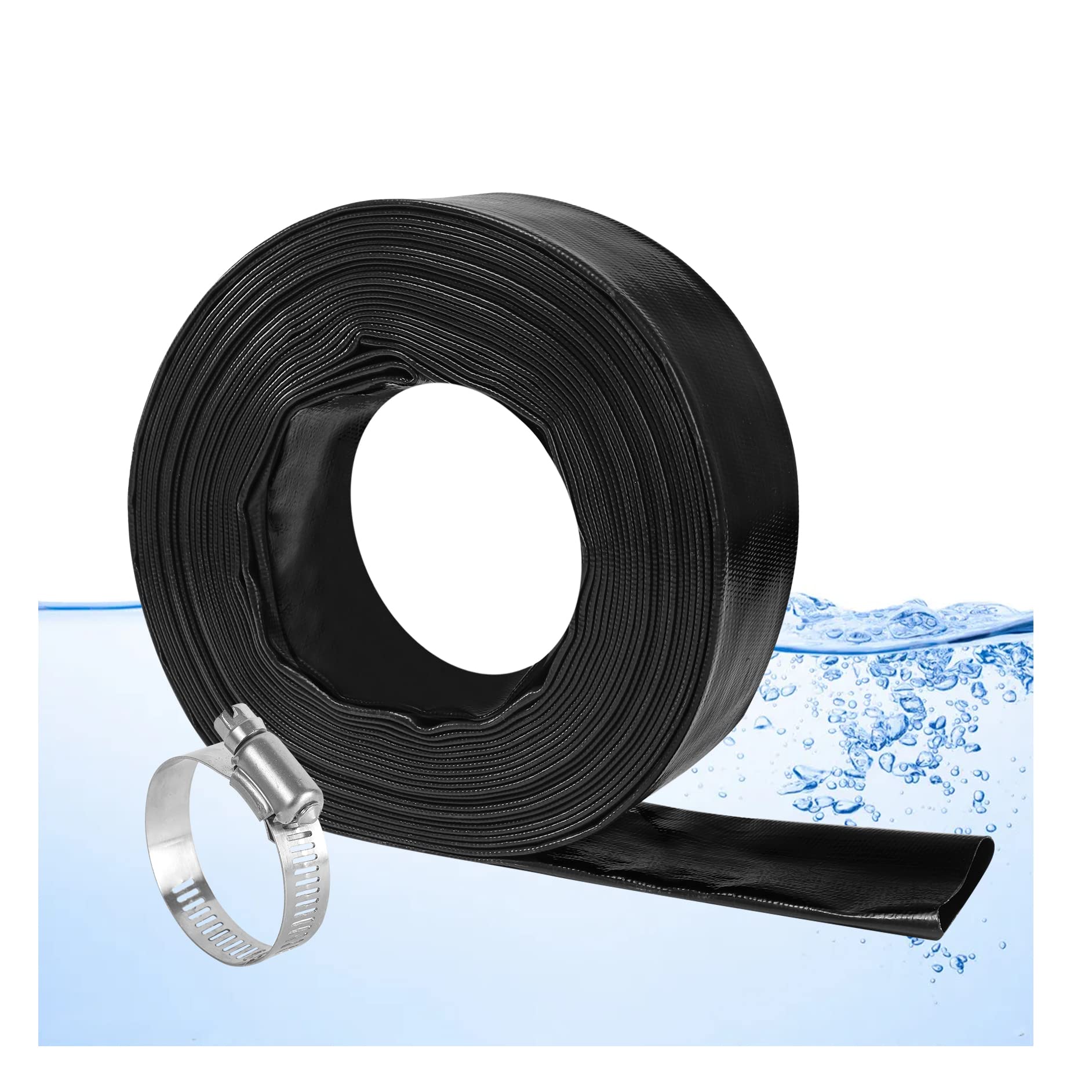 Eastrans hose outdoors on hard ground showing weather and abrasion resistance