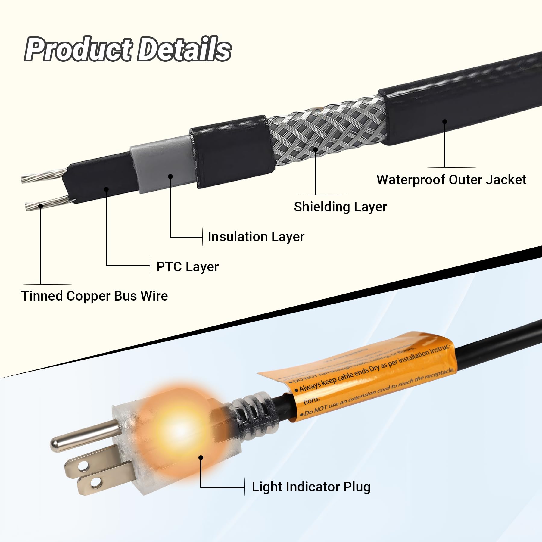 Eastrexon cable wrapped around pipe to help prevent freezing