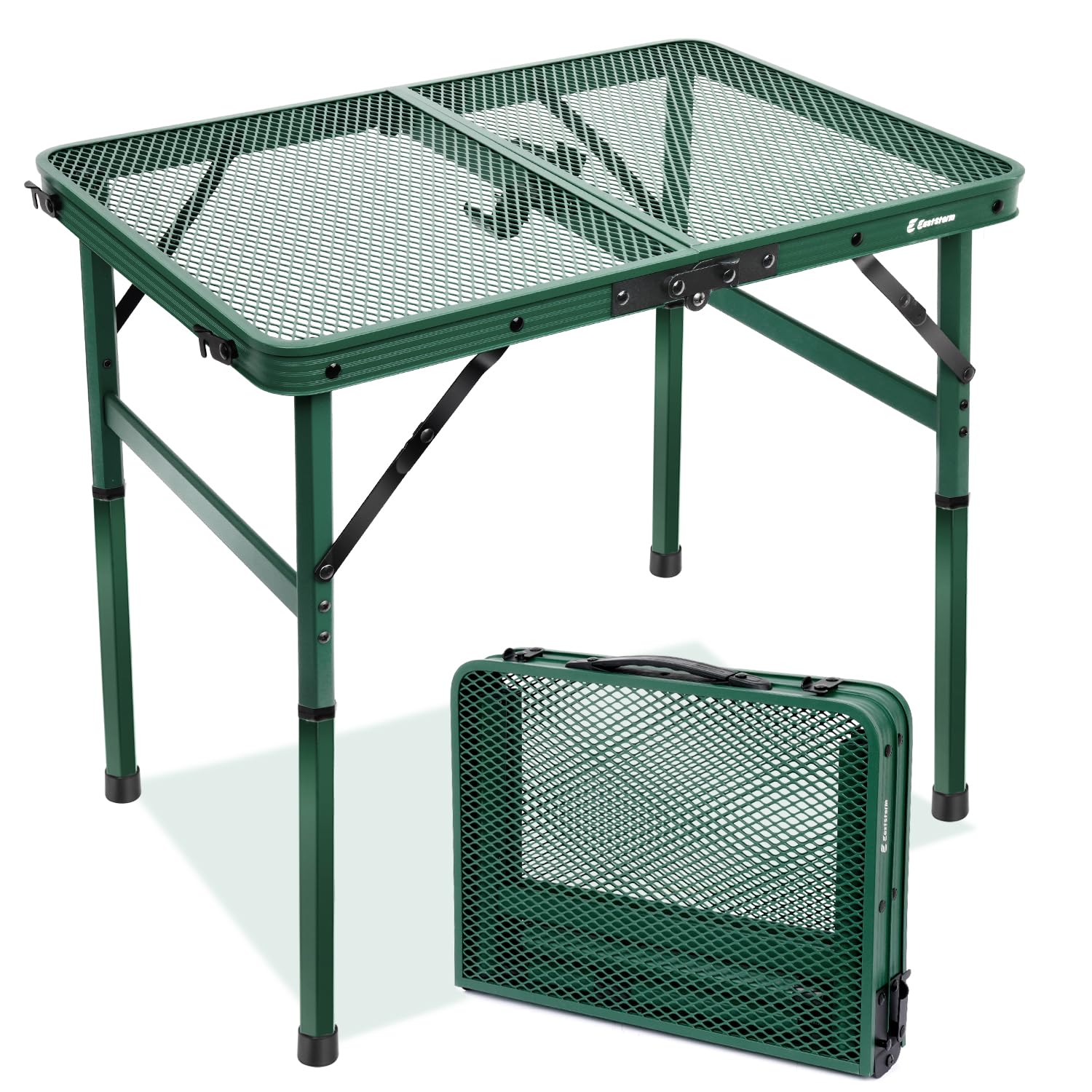E EASTSTORM front folded view with carry handle, easy transport benefit
