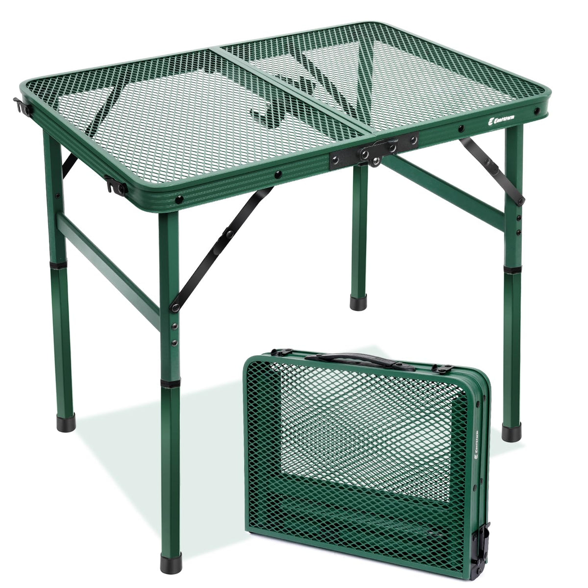 E EASTSTORM front folded view with carry handle, easy transport benefit