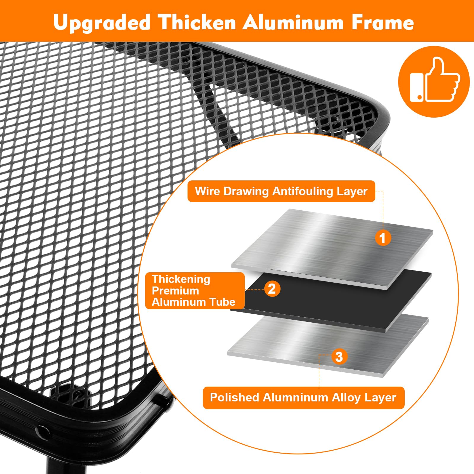 E EASTSTORM table at 26 inch height used as grill prep station