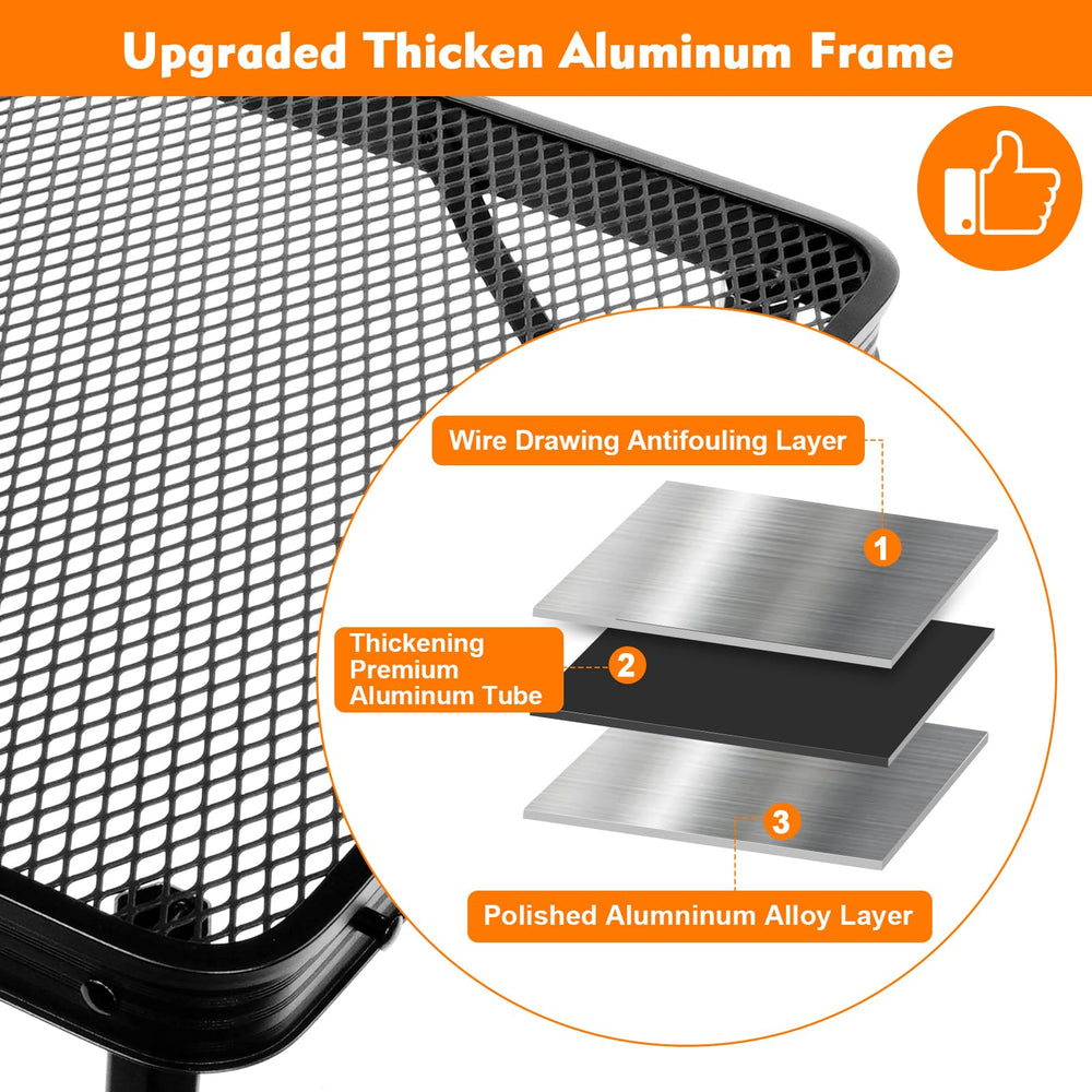 E EASTSTORM table at 26 inch height used as grill prep station