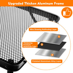 E EASTSTORM table at 26 inch height used as grill prep station