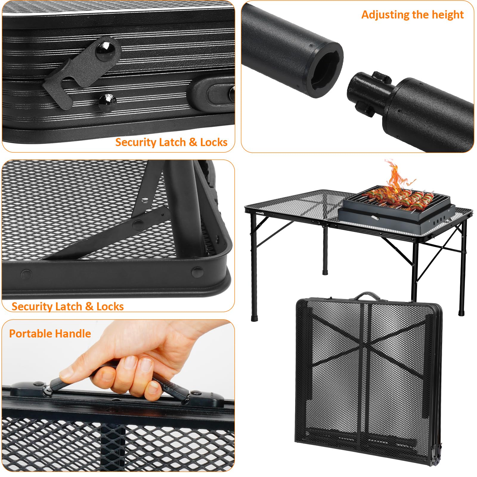 E EASTSTORM table at 16.5 inch height set up on the beach for kids
