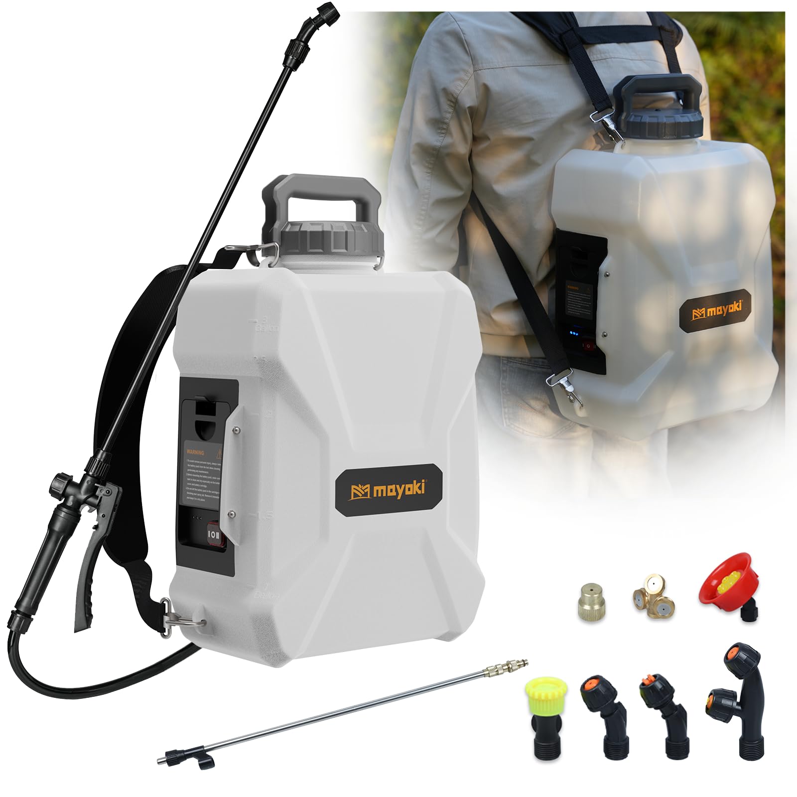 Eastyle front view of sprayer showing compact design and easy access