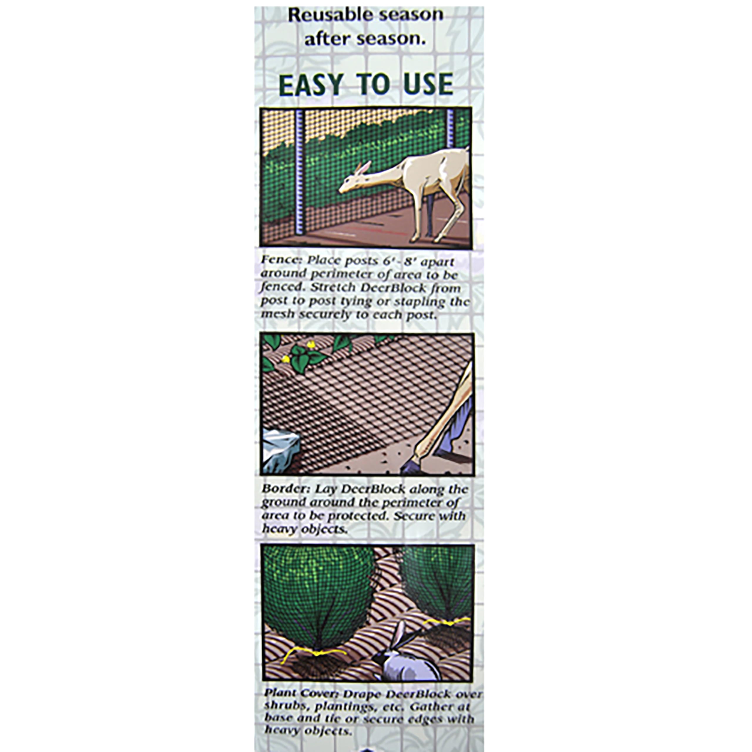 Easy Gardener DeerBlock rolled for storage demonstrating compact, reusable garden solution