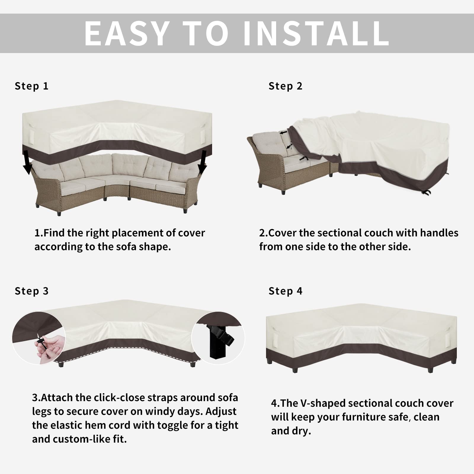 Easy-Going rear angle demonstrating water-shedding shape and protection