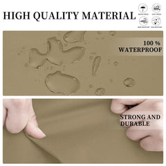 Easy-Going click-close strap detail securing cover to legs for wind protection