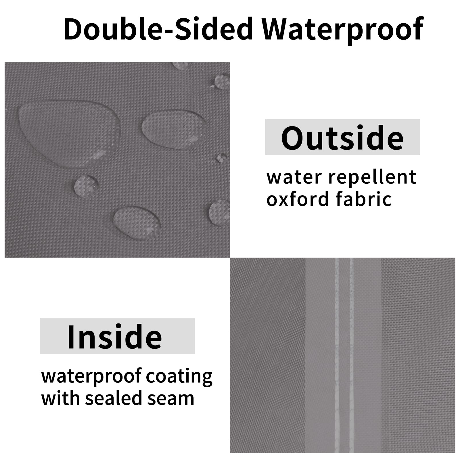 Easy-Going click-close strap and toggle securing cover against wind