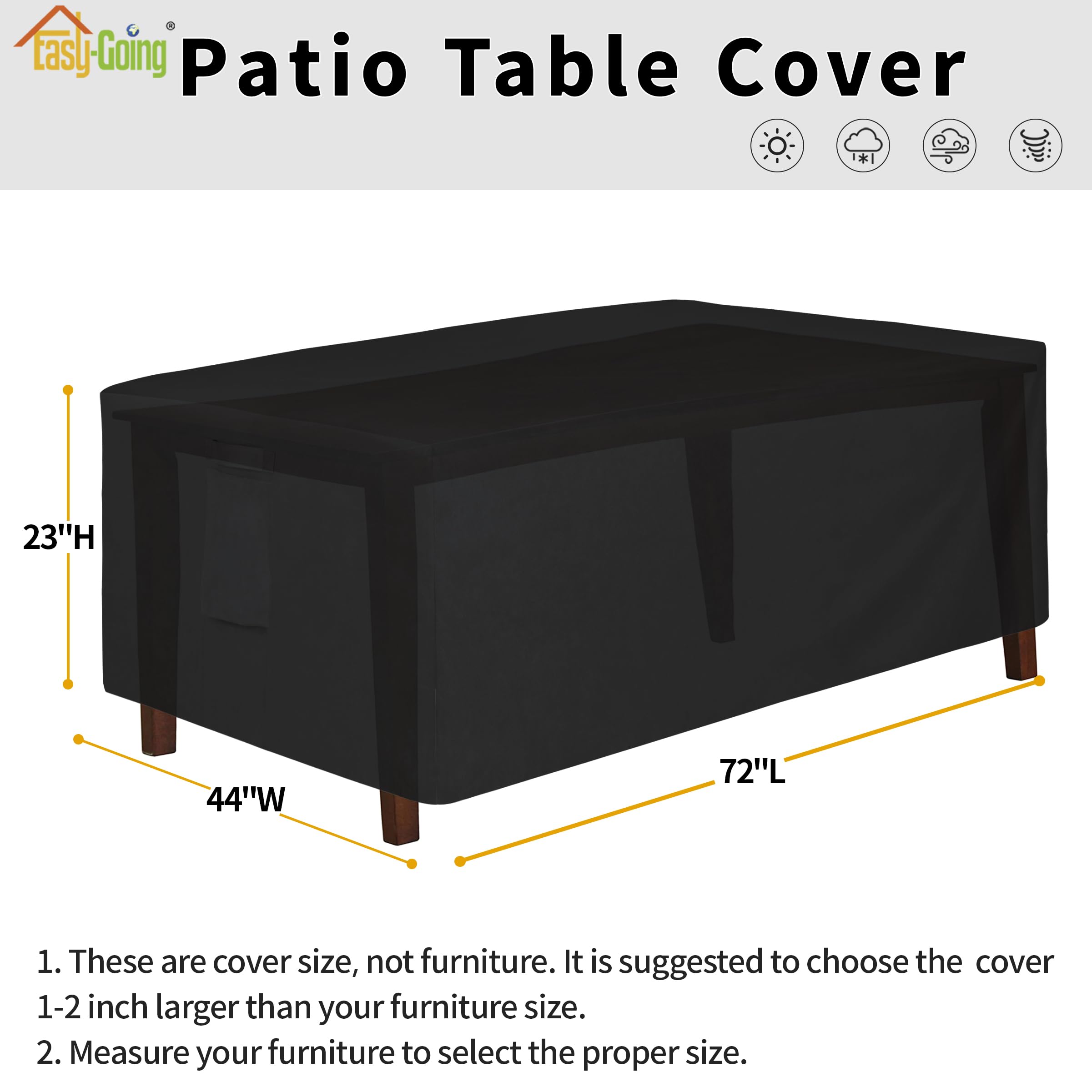 Easy-Going detailed 600D fabric texture close-up, UV resistant benefit
