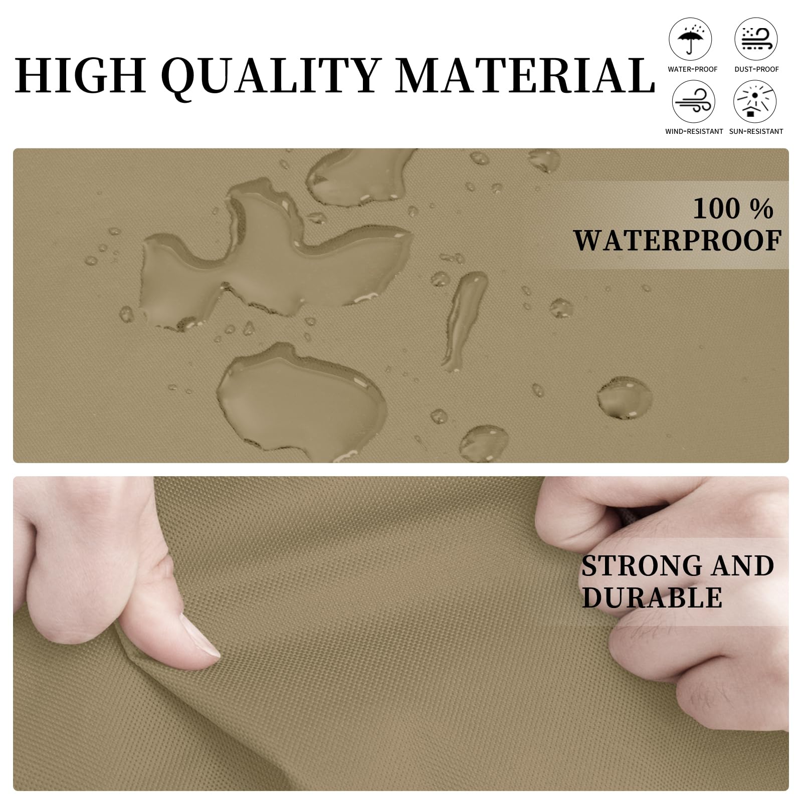 Easy-Going elastic hem with toggle adjusted for a snug custom fit