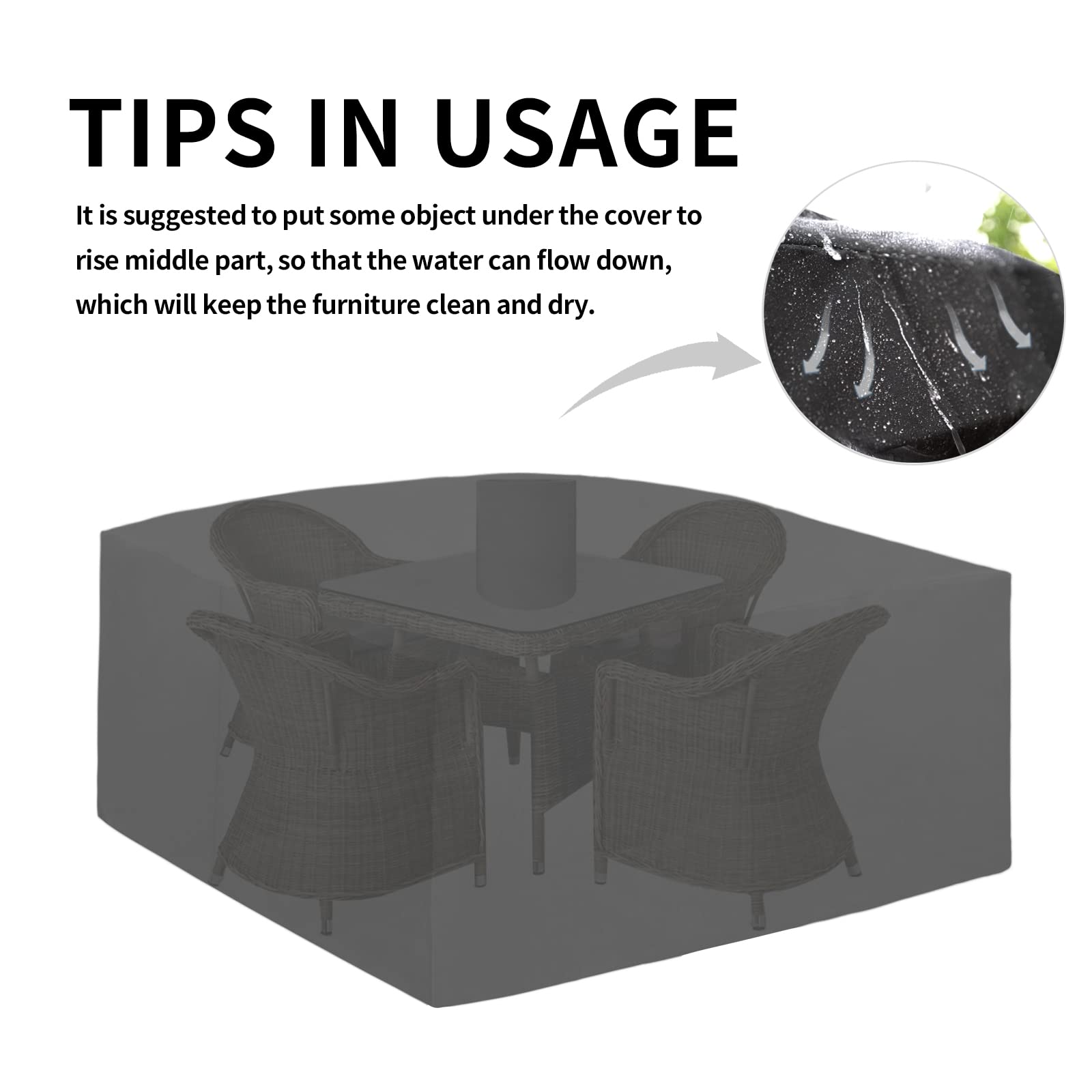 Easy-Going folded cover stored compactly, saves space and prolongs lifespan