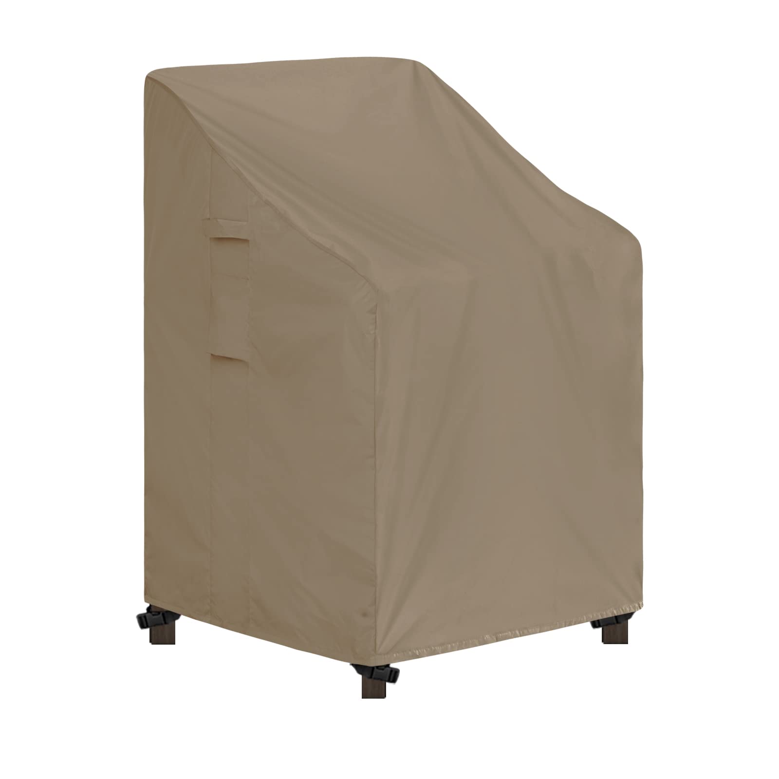 Easy-Going front view of camel cover showing full chair protection benefit