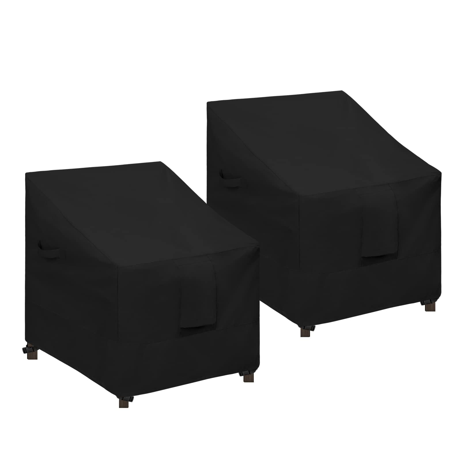 Easy-Going front view of two covered chairs showing full protection and neat fit