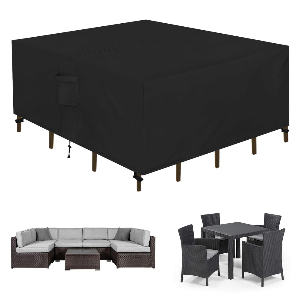 Easy-Going front view of covered sectional showing full protection and clean lines