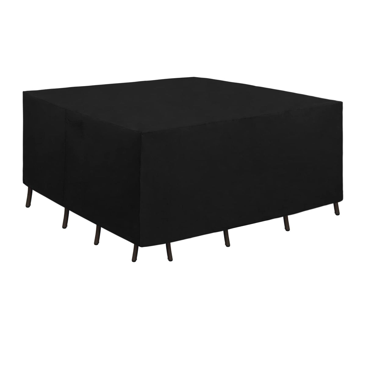 Easy-Going front view of full cover protecting furniture, shows complete waterproof protection
