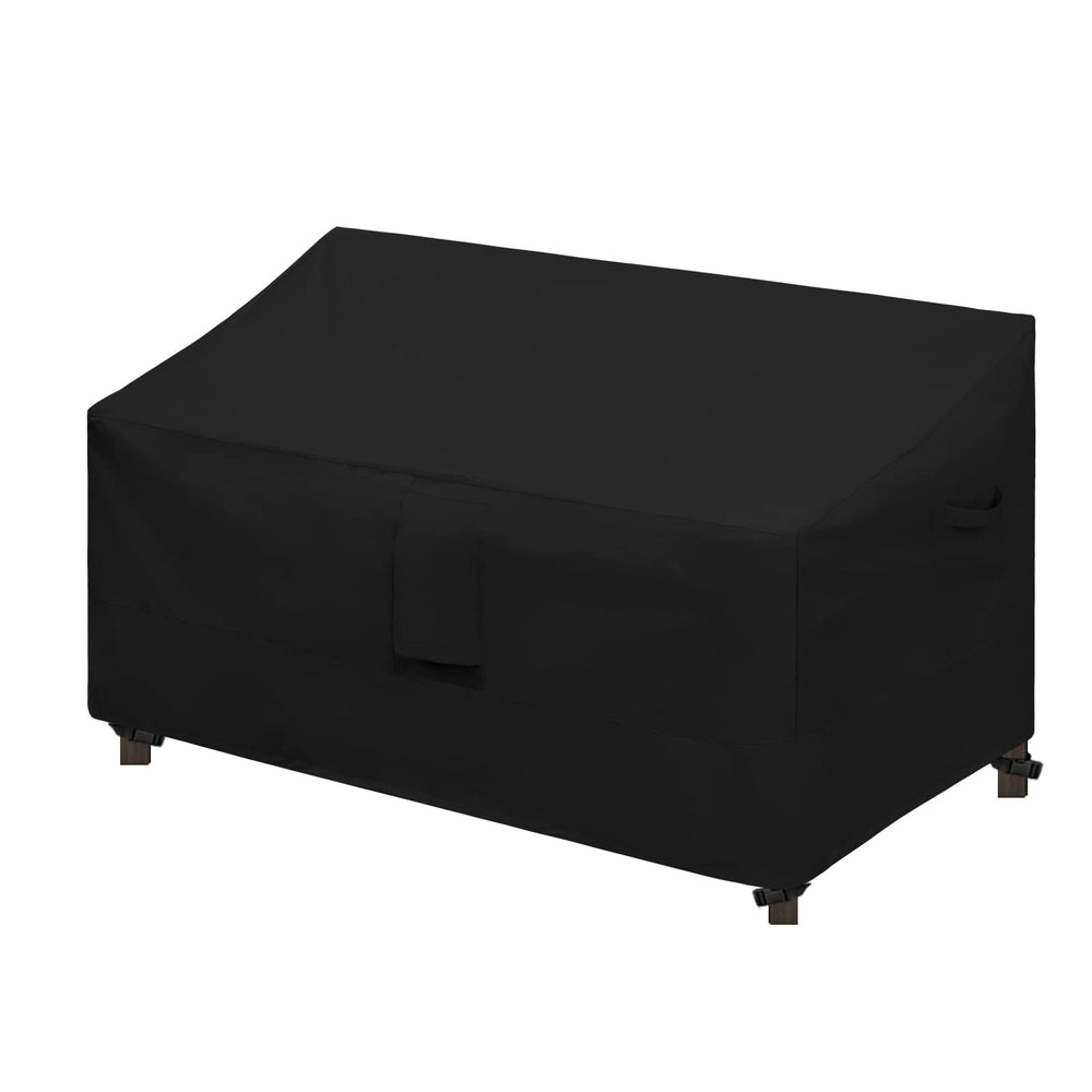 Easy-Going front view showing full loveseat cover protecting furniture