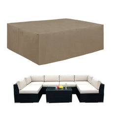 Easy-Going front view of rectangular patio cover showing full fit and protection