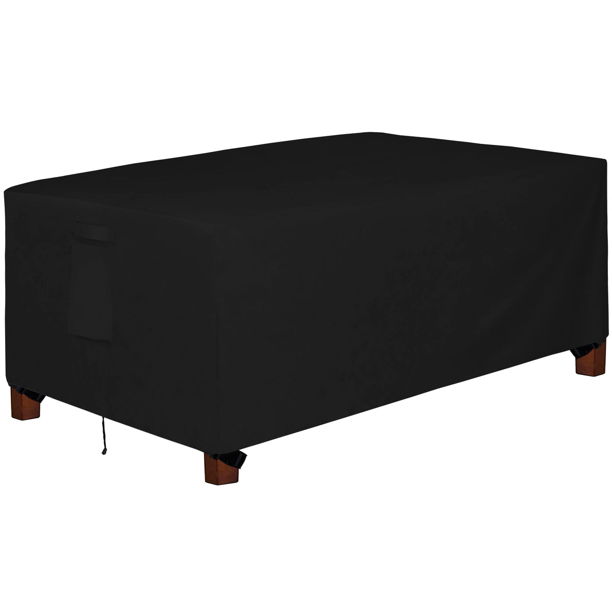 Easy-Going front view of rectangular cover protecting table, durable protection