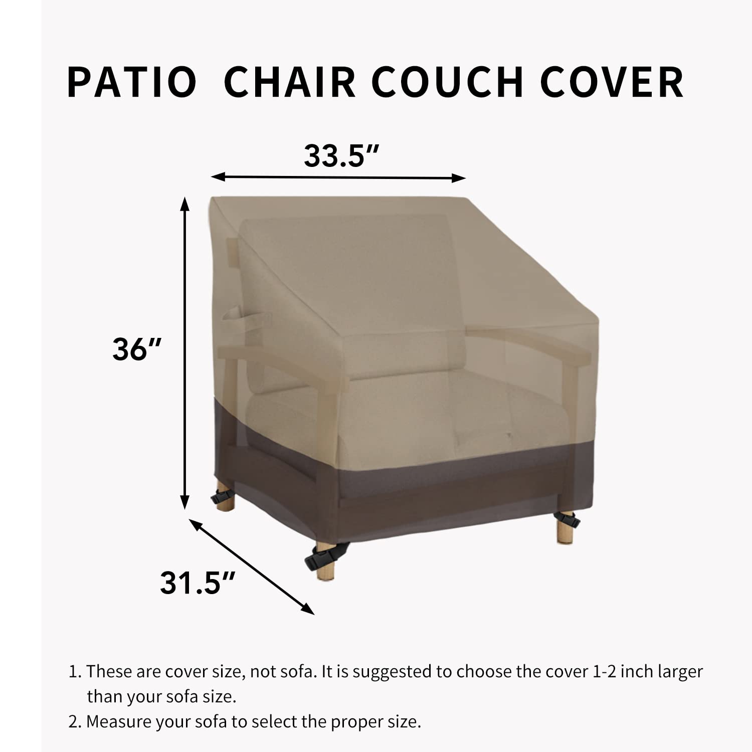 Easy-Going funda sobre silla para comparar tamaño y proporción