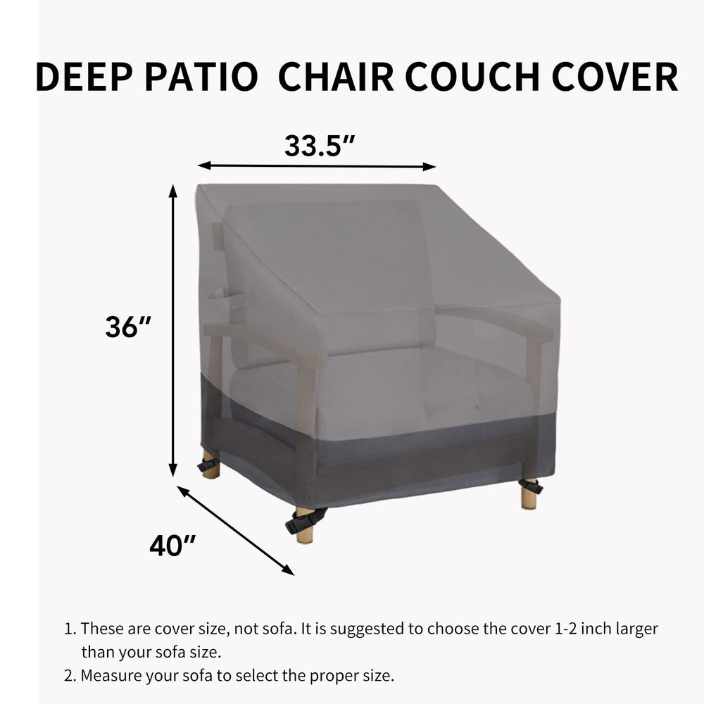 Easy-Going covered chair on patio demonstrating weather protection in use