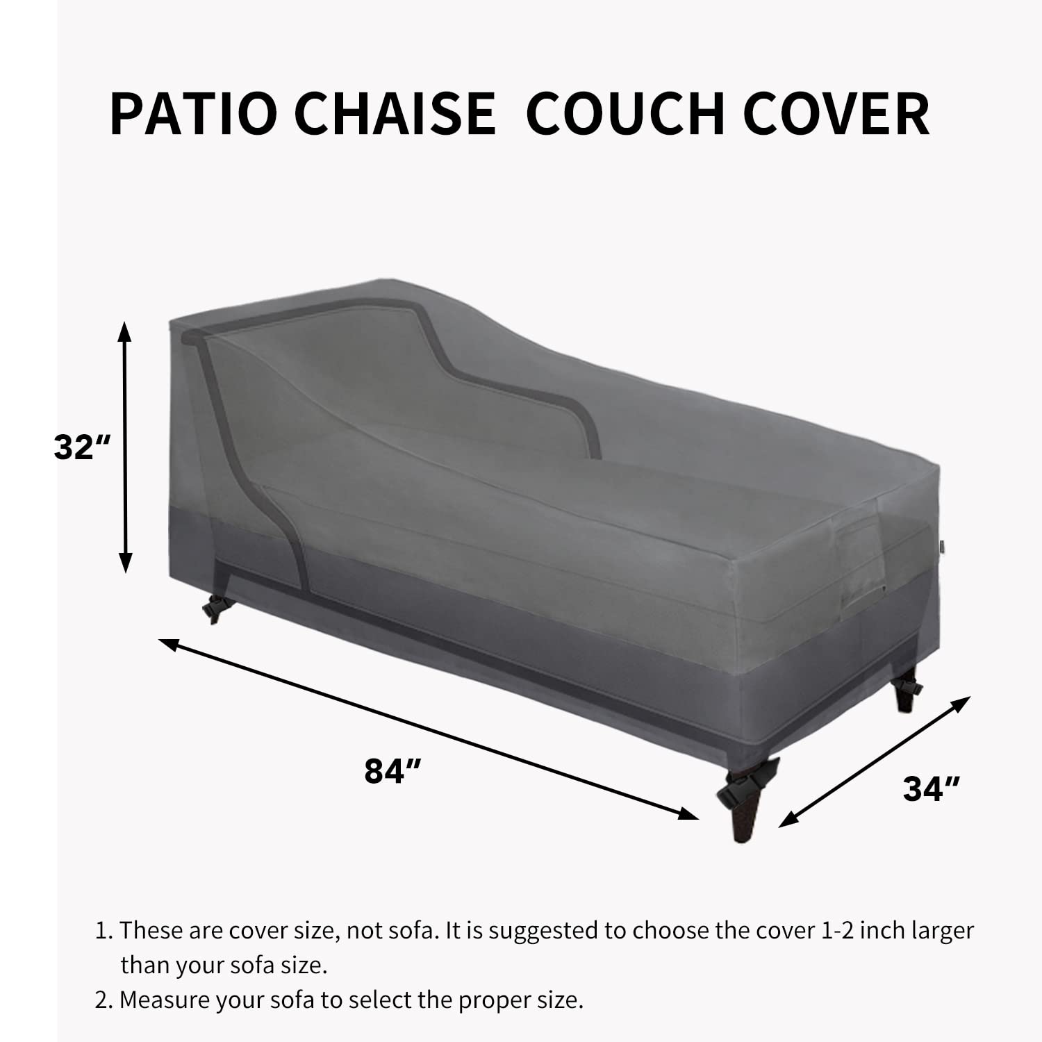 Easy-Going chaise cover in use on patio protecting lounge from weather