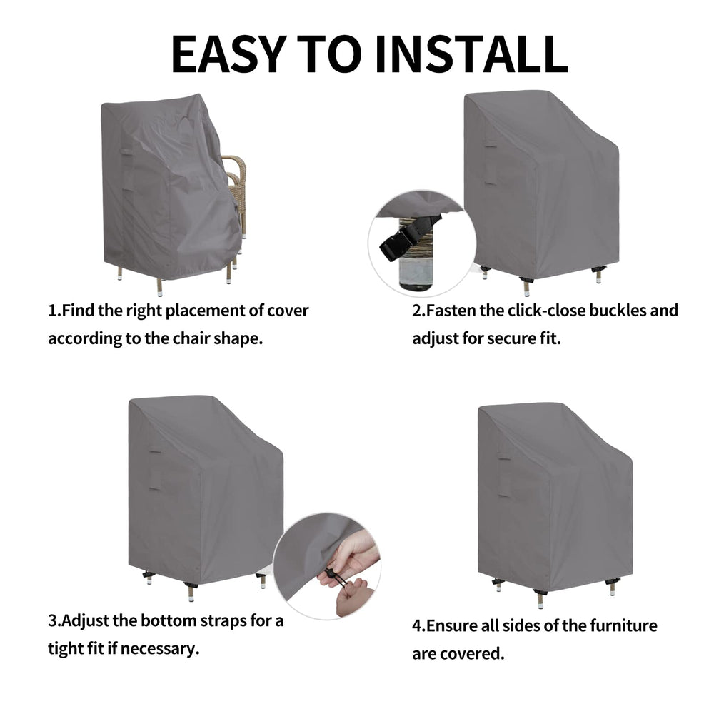 Easy-Going cover in patio setting protecting chairs from weather