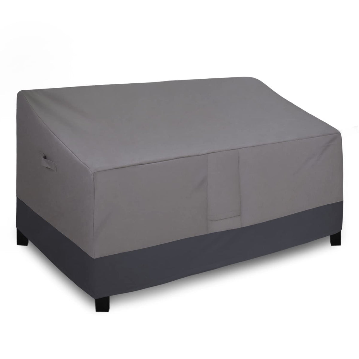 Easy-Going front view of loveseat cover showing full fit and protection