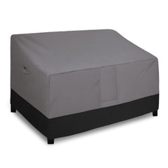 Easy-Going front view showing full loveseat protection and weather defense