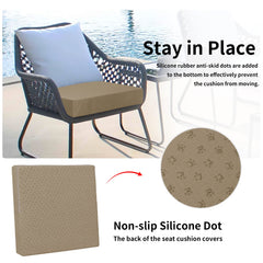 Easy-Going underside showing non-slip backing that helps the cover stay put on seats and reduces shifting