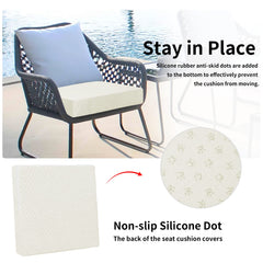 Easy-Going view of non-slip backing demonstrating stability on seating