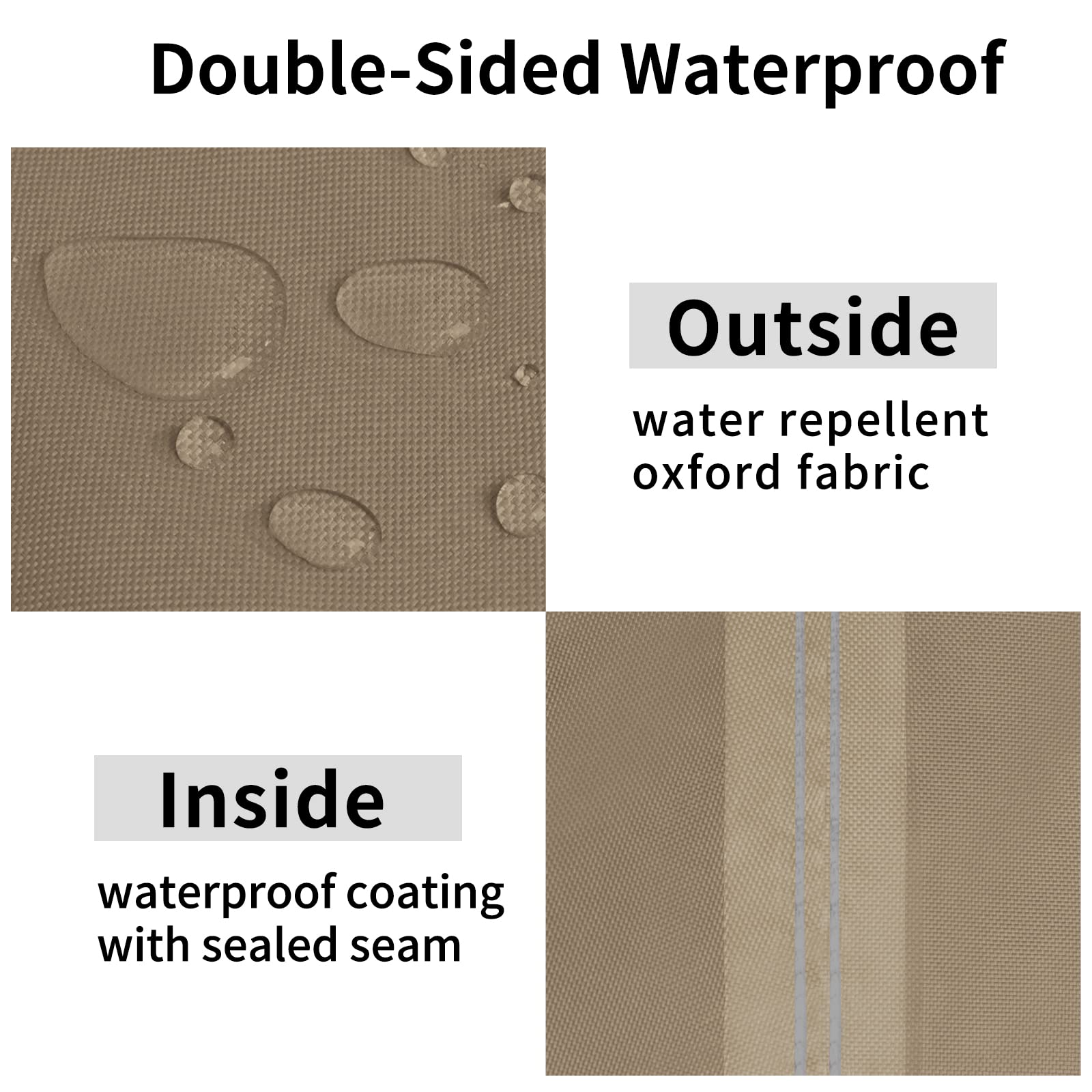Easy-Going padded handles being used to install cover, makes fitting easier