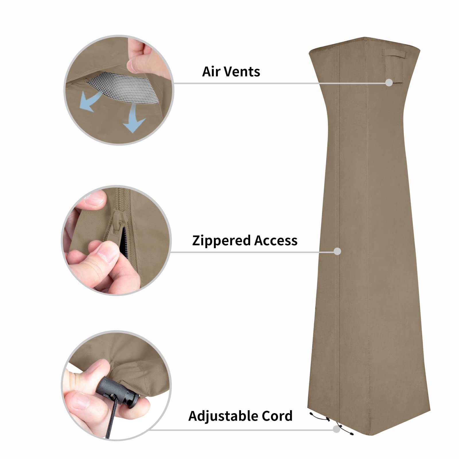 Easy-Going air vent detail reducing condensation and preventing wind lofting
