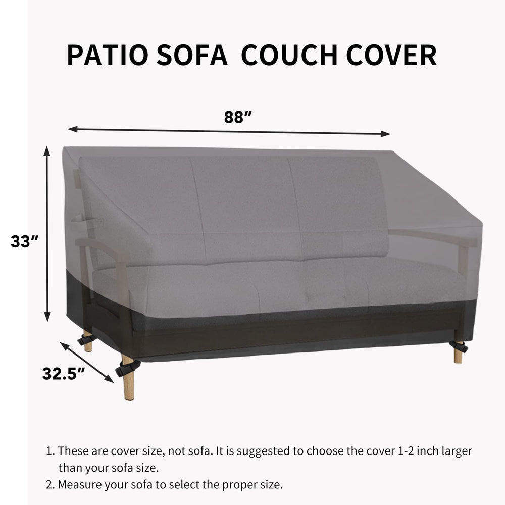 Easy-Going cover beside tape measure showing size fit for 88-inch bench