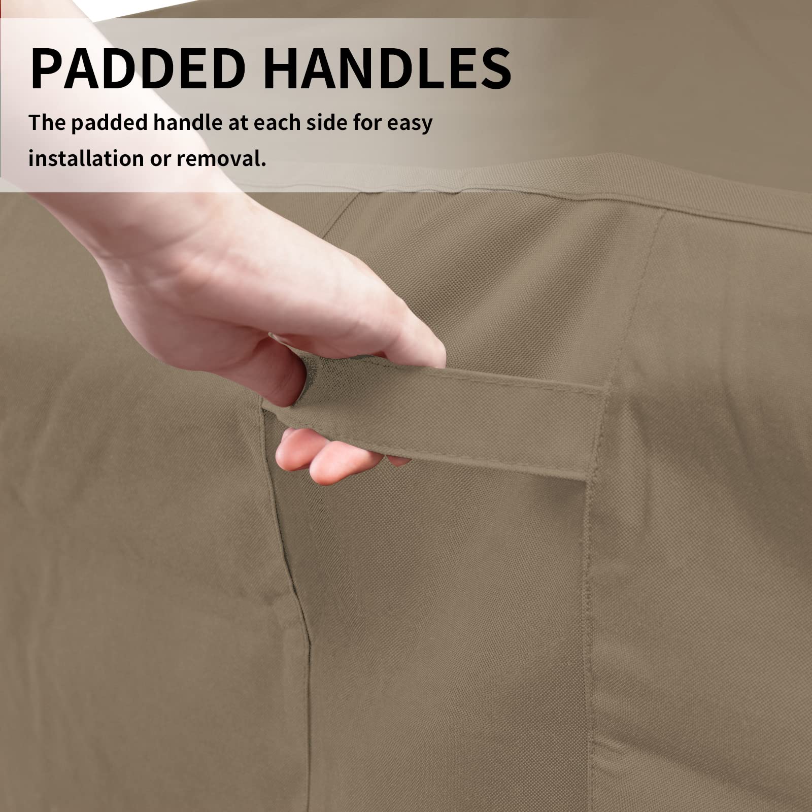 Easy-Going padded side handle for easy lift and removal benefit