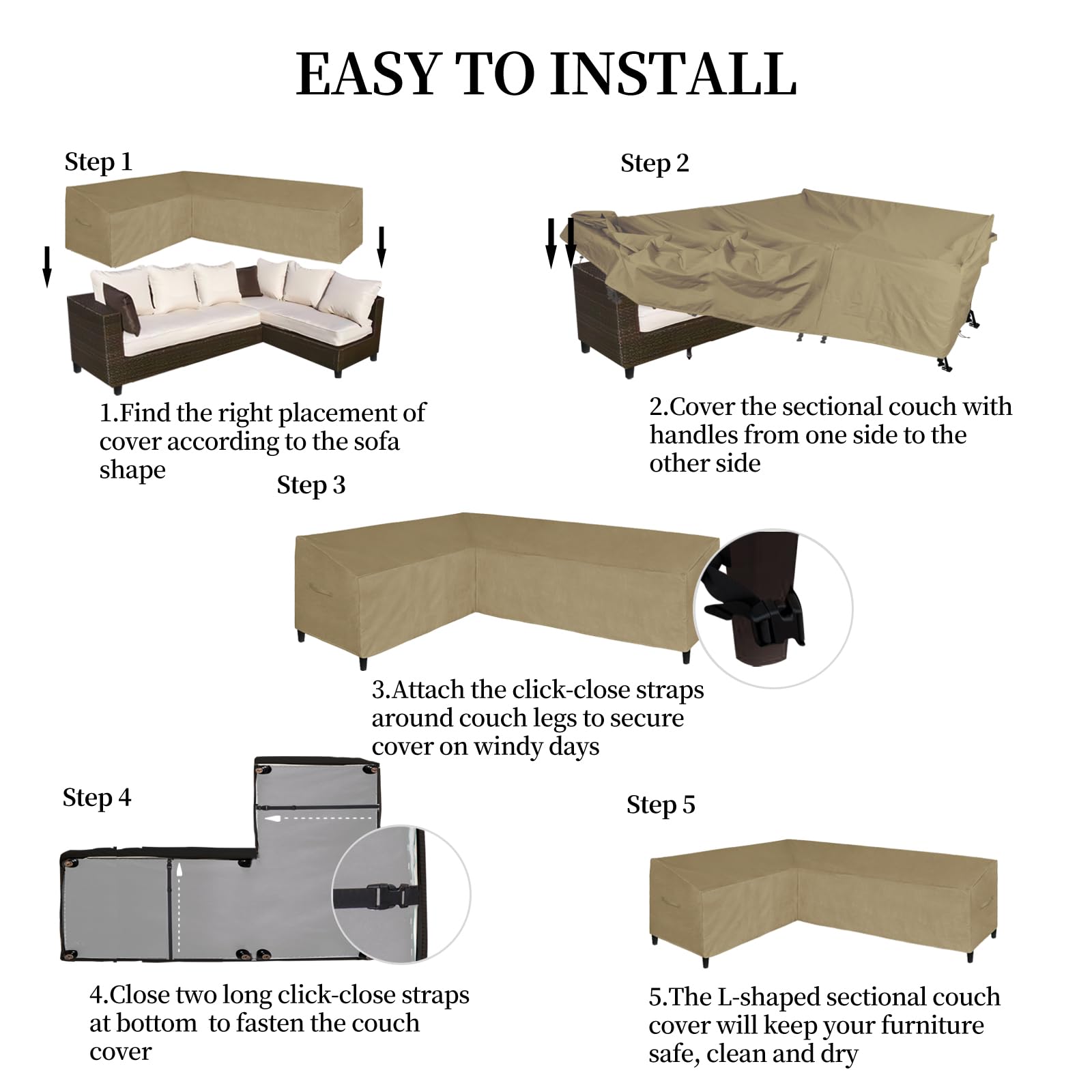 Easy-Going cover next to tape measure illustrating correct sizing for fit