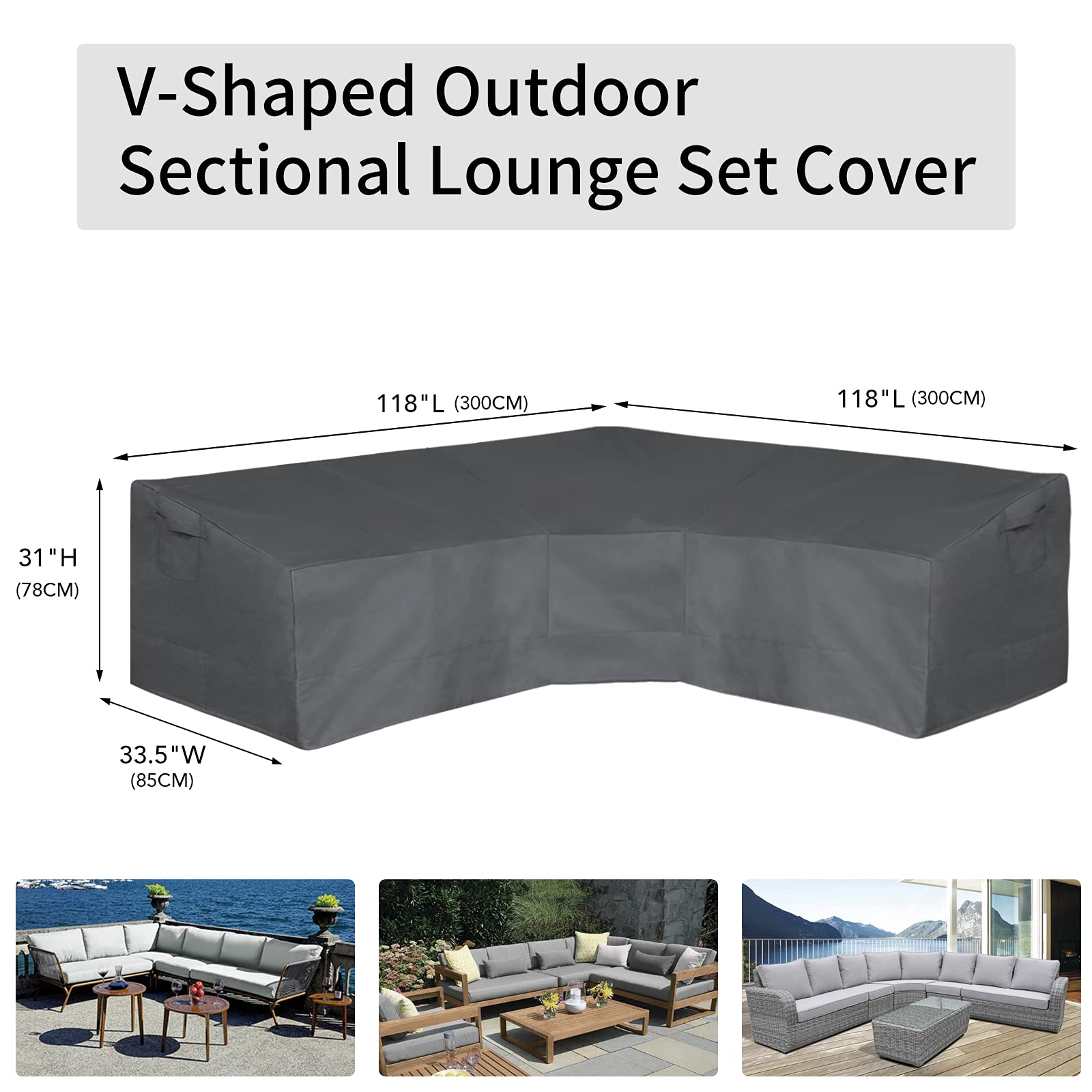 Easy-Going cover next to chair for size comparison showing coverage assurance