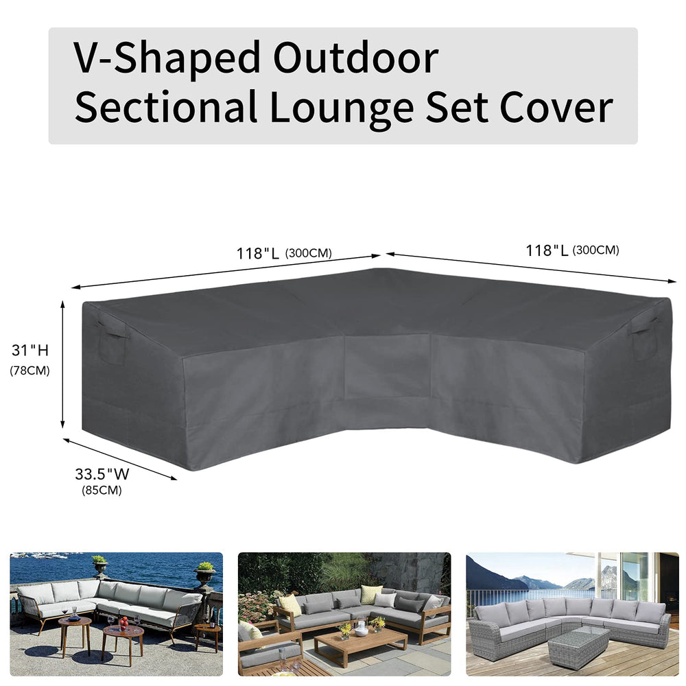 Easy-Going cover next to chair for size comparison showing coverage assurance