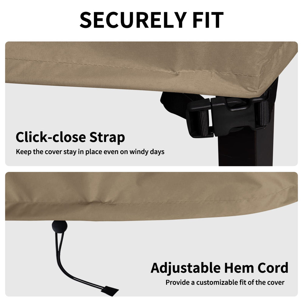 Easy-Going cover on loveseat demonstrating size fit, ensures correct measurements