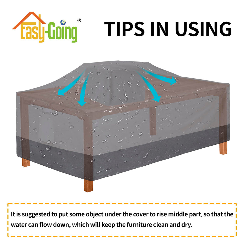Easy-Going cover beside chair demonstrating scale and correct sizing benefit