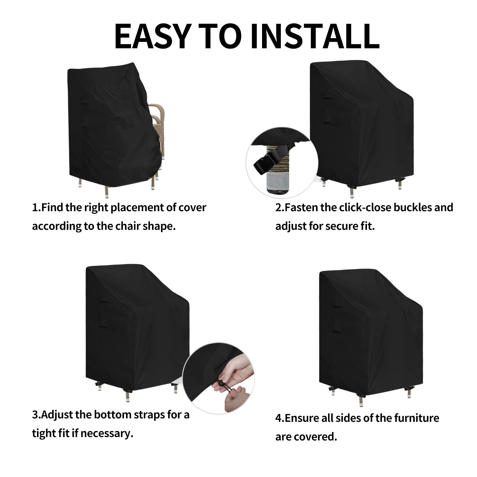 Easy-Going two covers folded for storage showing space-saving benefit