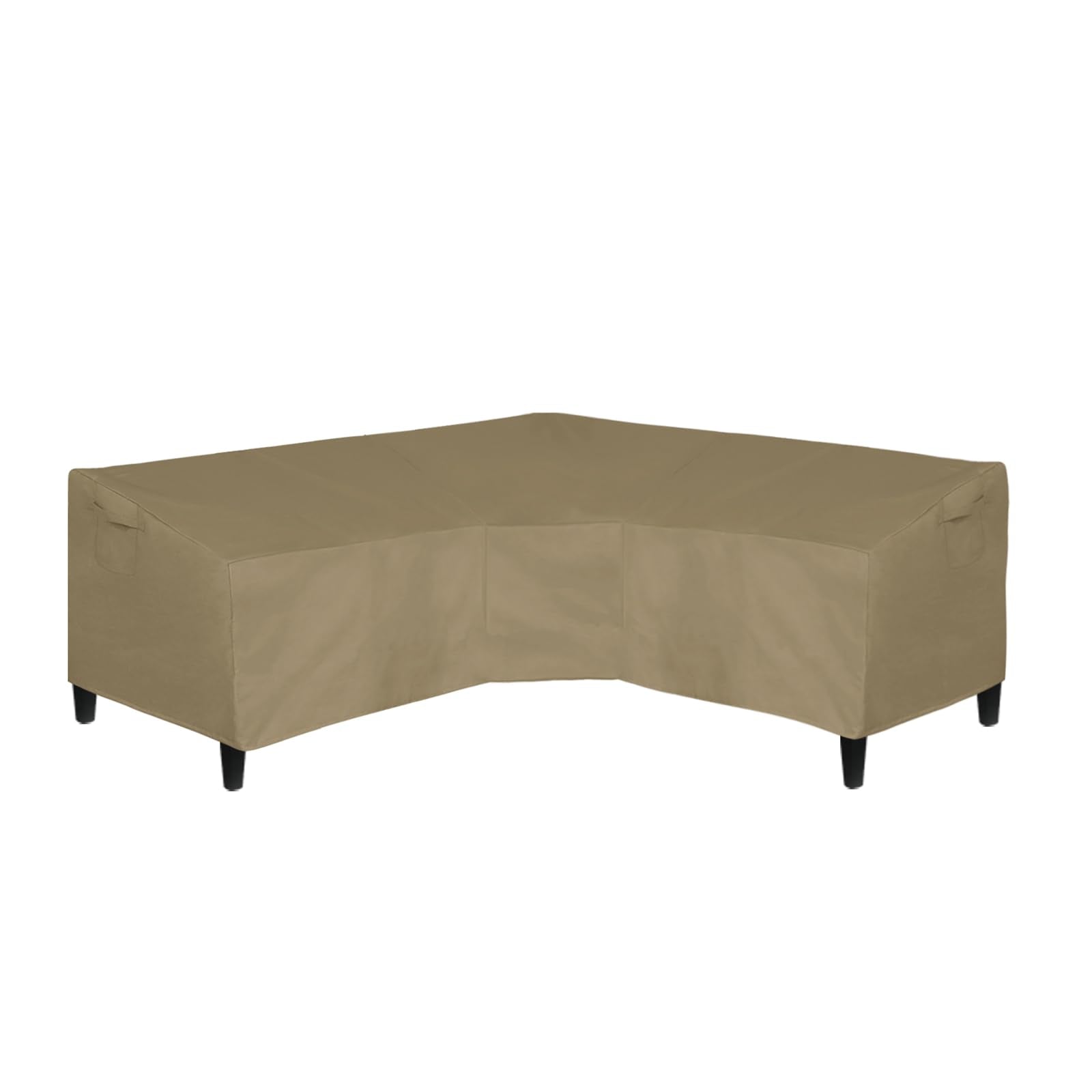 Easy-Going front view of V-shaped cover protecting sectional furniture
