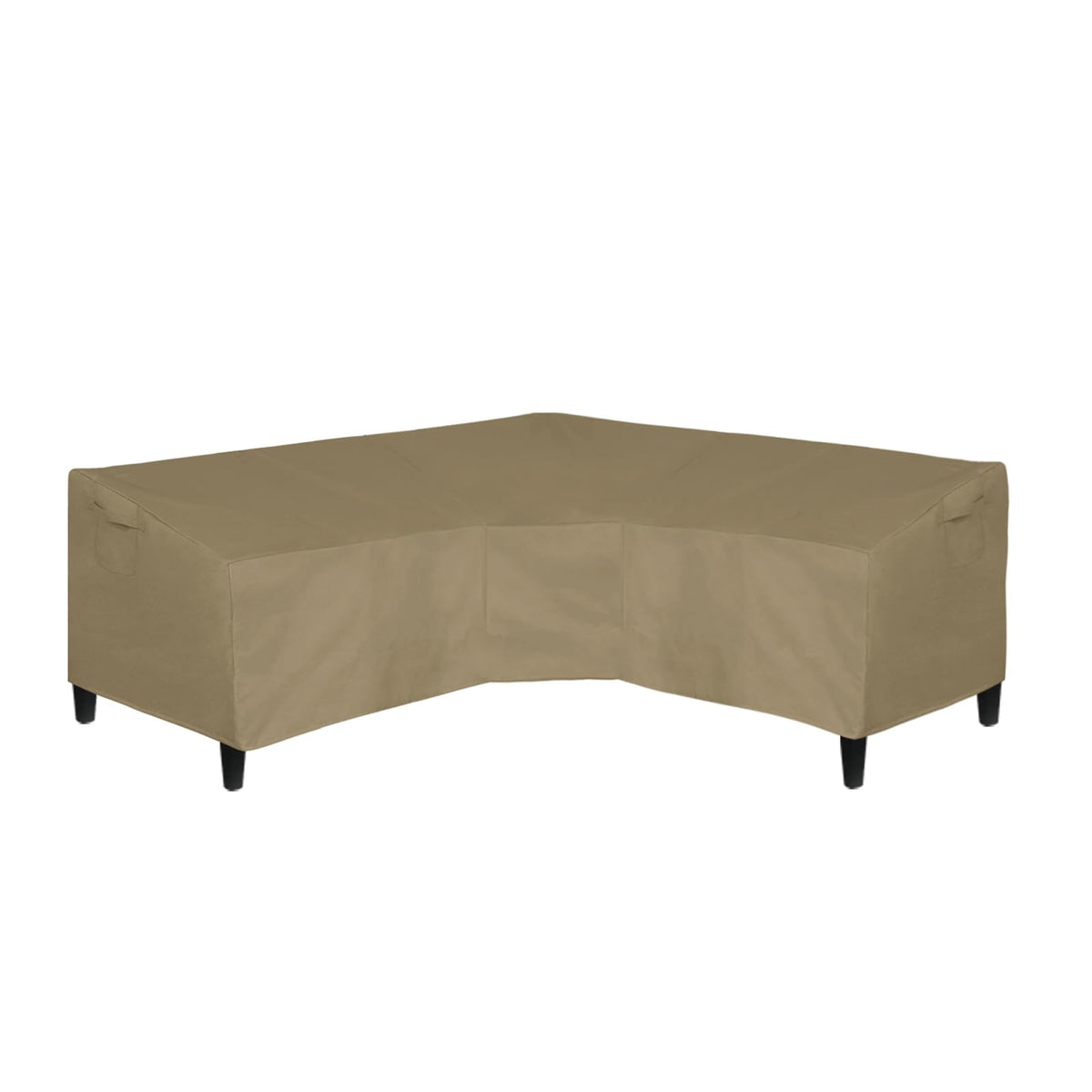 Easy-Going front view of V-shaped cover protecting sectional furniture