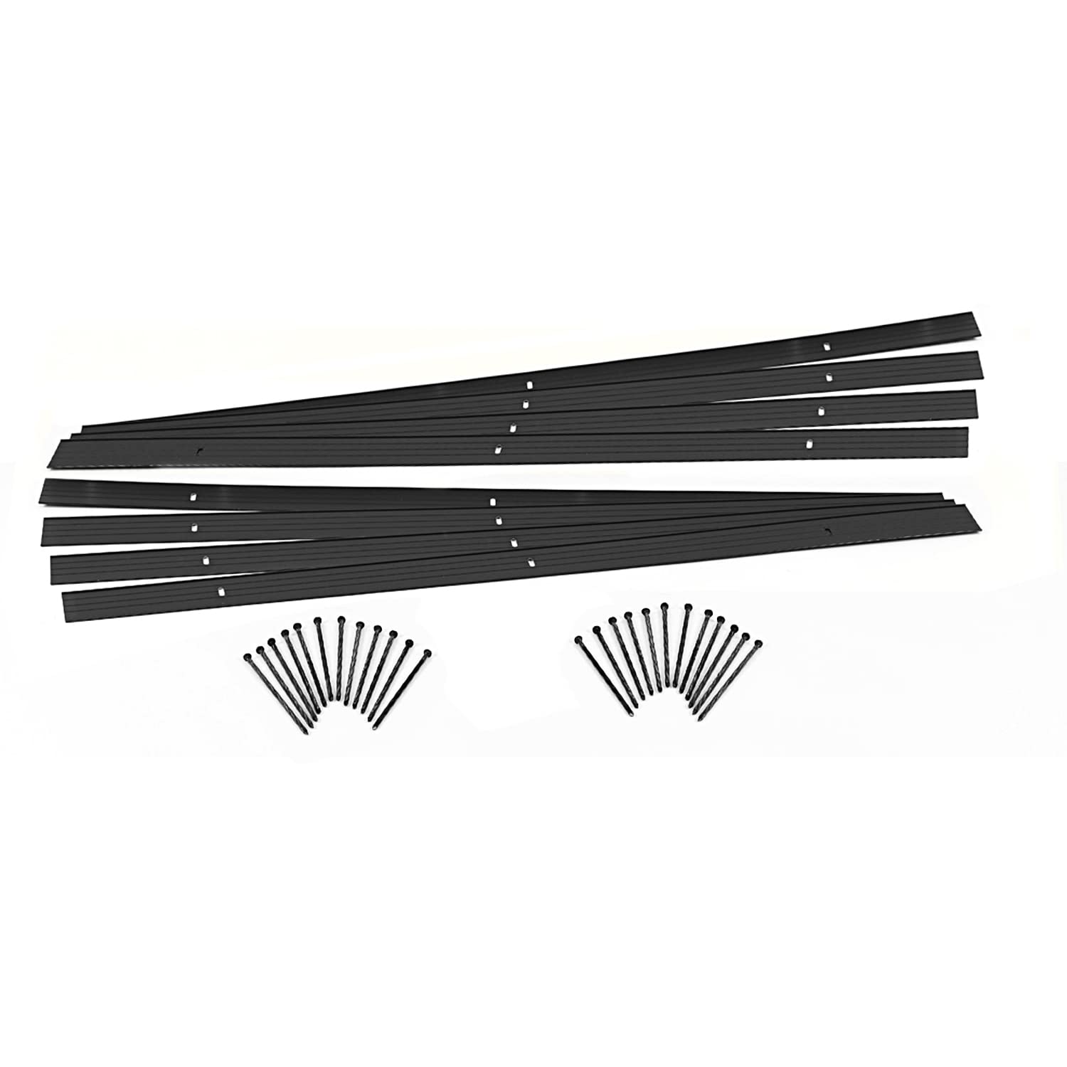 EasyFlex front packaging showing 48 feet of black aluminum edging and benefits
